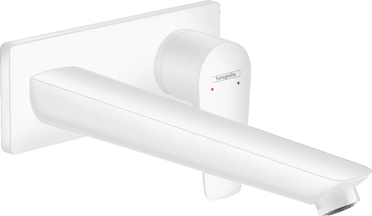 Смеситель для умывальника Hansgrohe Talis E 225 мм настенный, белый матовый (71734700)