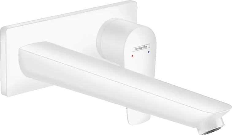 Смеситель для умывальника Hansgrohe Talis E 225 мм настенный, белый матовый (71734700)