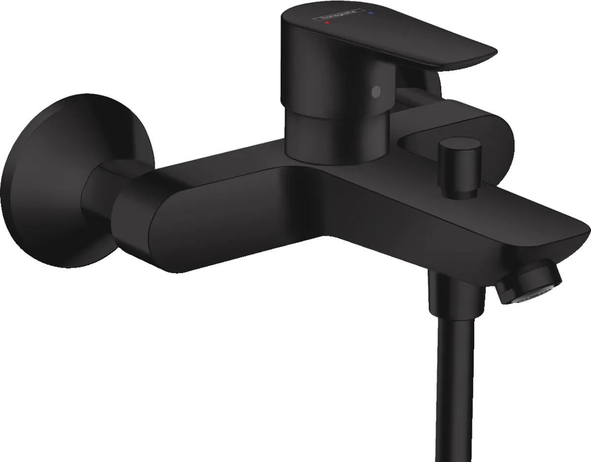 Смеситель для ванны Hansgrohe Talis E, однорычажный, наружного монтажа, матовый черный