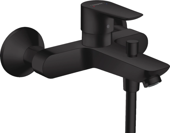 Смеситель для ванны Hansgrohe Talis E, однорычажный, наружного монтажа, матовый черный