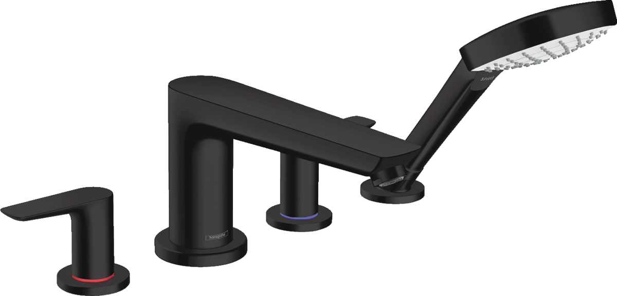 Змішувач для ванни Hansgrohe Talis E на 4 отвори, чорний матовий (71748670)
