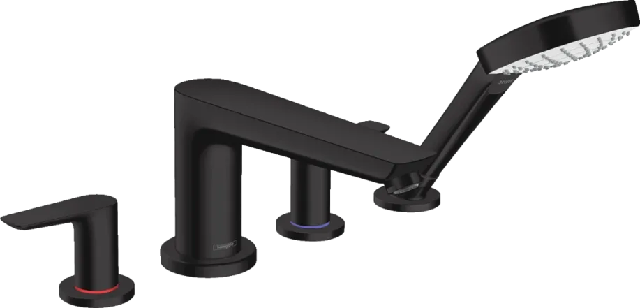 Смеситель для ванны Hansgrohe Talis E на 4 отверстия, черный матовый (71748670)
