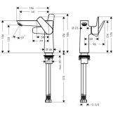 Змішувач для умивальника Hansgrohe Talis E 150, хром (71755000) Фото - 1