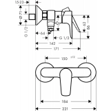 Смеситель для ванны Hansgrohe Talis E черный хром (71760340) Фото - 1