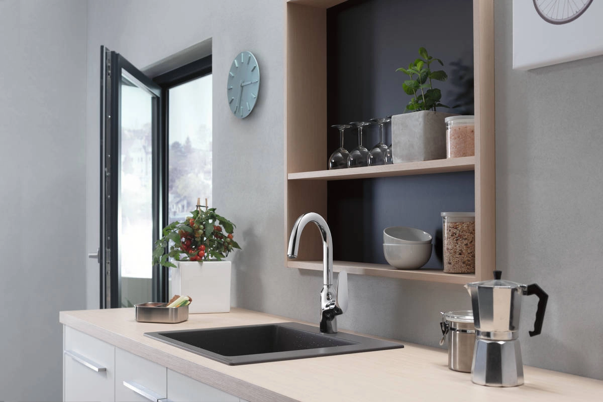 Змішувач для кухні Hansgrohe M421-H220, одноважiльний, хром Фото - 1