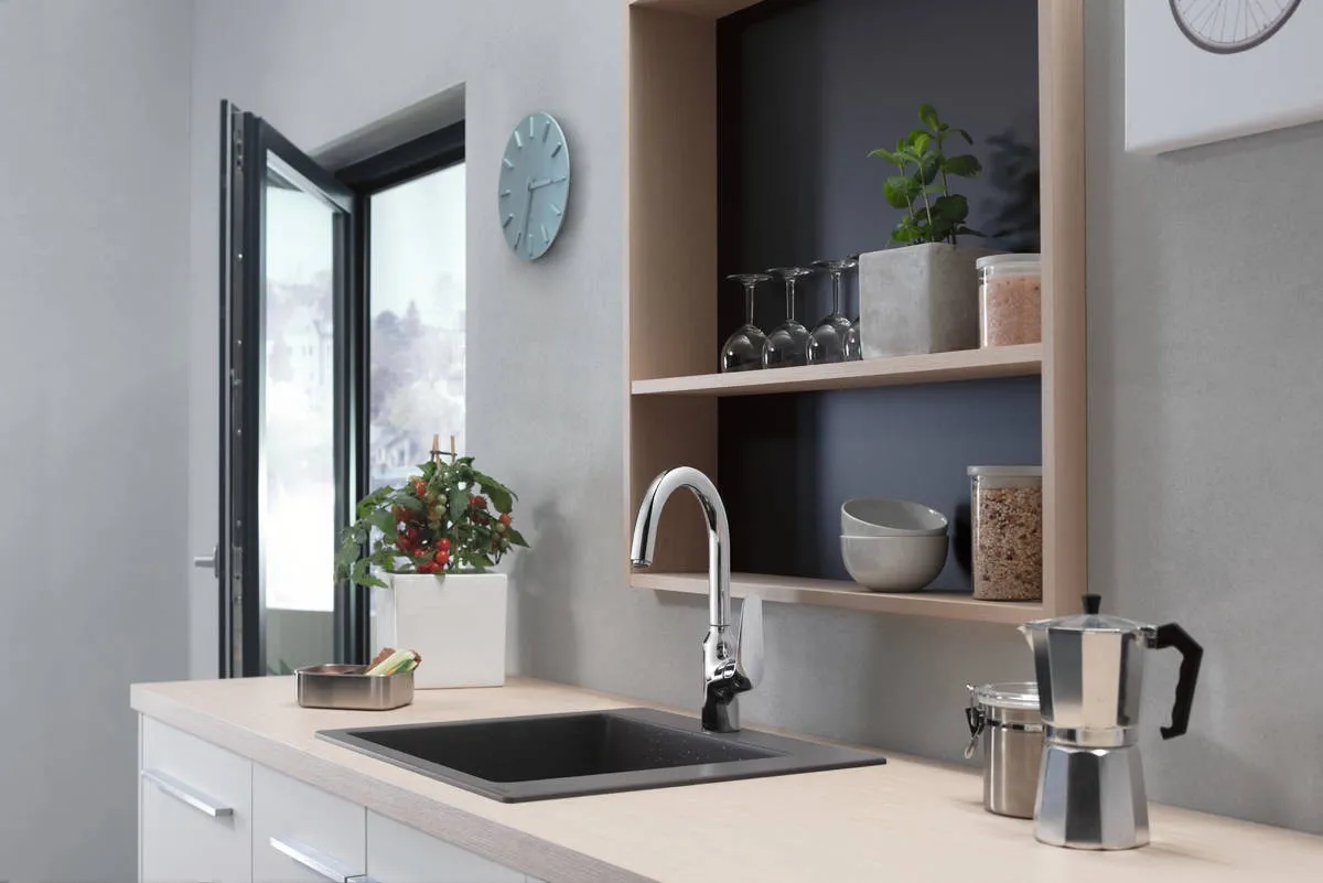 Смеситель для кухни Hansgrohe M421-H220, однорычажный, хром Фото - 1