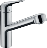 Змiшувач для кухнi Hansgrohe M427-H150, одноважiльний, з висувним виливом, хром