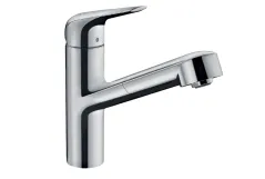 Смеситель для кухни Hansgrohe FOCUS M42 150 1jet, EcoSmart, однорычажный, с выдвижным изливом, хром
