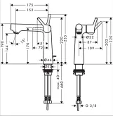Змішувач для умивальника Hansgrohe Talis S 140 з донним клапаном, хром (72113000) Фото - 1