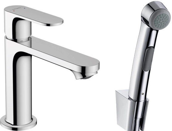 Смеситель для умывальника Hansgrohe REBRIS S 110, с гигиенической лейкой