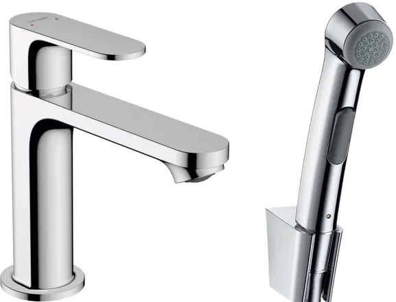 Смеситель для умывальника Hansgrohe REBRIS S 110, с гигиенической лейкой