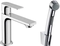 Змішувач для умивальника Hansgrohe REBRIS E 110, з гігієнічною лейкою