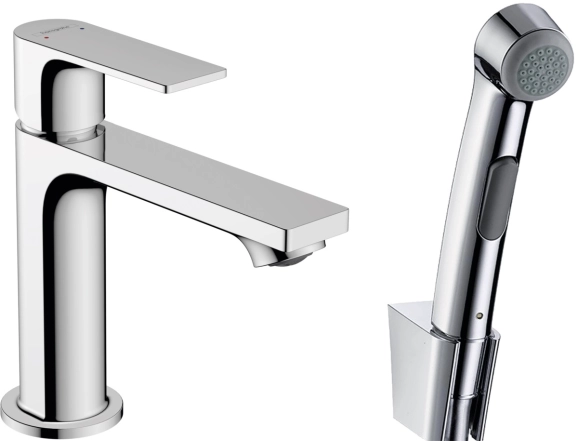 Смеситель для умывальника Hansgrohe REBRIS E 110, с гигиенической лейкой