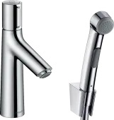 Смеситель для умывальника Hansgrohe Talis Select S 100 со сливным клапаном и гигиеническим гарнитуром, хром (72291000)
