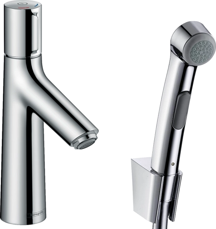 Змішувач для умивальника Hansgrohe Talis Select S 100 із зливним клапаном і гігієнічним гарнітуром, хром (72291000)