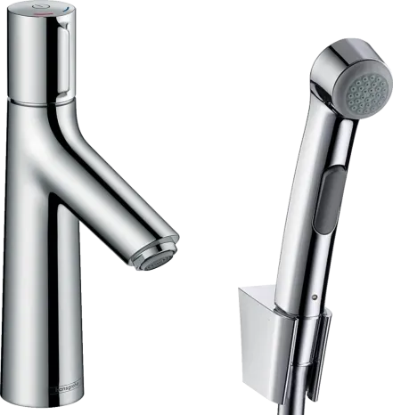 Змішувач для умивальника Hansgrohe Talis Select S 100 із зливним клапаном і гігієнічним гарнітуром, хром (72291000)