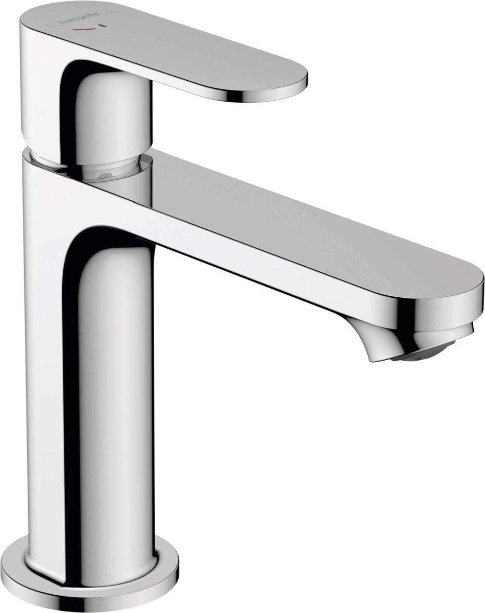 Смеситель для умывальника Hansgrohe Rebris S 110 Coolstart с металлическим донным клапаном, хром (72527000)