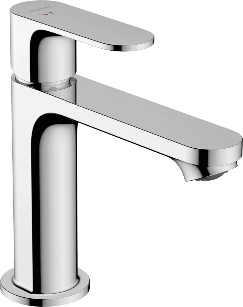 Змішувач для умивальника Hansgrohe Rebris S 110 Coolstart із металевим донним клапаном, хром (72527000)