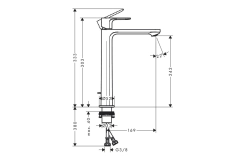 Змішувач для умивальника Hansgrohe REBRIS S 240, CoolStart Фото - 2
