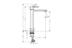 Змішувач для умивальника Hansgrohe REBRIS E 240, CoolStart, хром Фото - 1