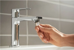 Змішувач одноважільний для раковини Hansgrohe Rebris E 110 Coolstart EcoSmart (72589000) Фото - 1