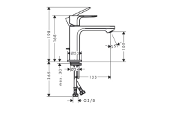 Змішувач одноважільний для раковини Hansgrohe Rebris E 110 Coolstart EcoSmart (72589000) Фото - 2