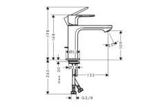 Смеситель однорычажный для раковины Hansgrohe Rebris E 110 Coolstart EcoSmart (72589000) Фото - 2