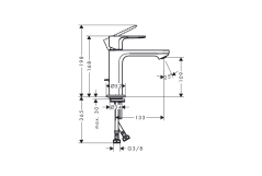 Змішувач для раковини Hansgrohe Rebris E 110 Coolstart EcoSmart (72589670) Фото - 3