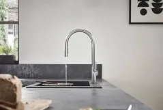 Кухонный смеситель Hansgrohe Talis M54 210 2jet с вытяжным изливом, хром (72800000) Фото - 3