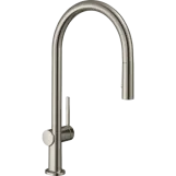 Змішувач для кухні Hansgrohe Talis M54 210 2jet з витяжним виливом, нержавіюча сталь (72800800)