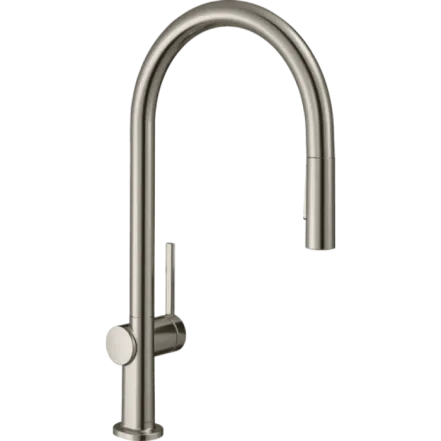Смеситель для кухни Hansgrohe Talis M54 210 2jet с вытяжным изливом, нержавеющая сталь (72800800)