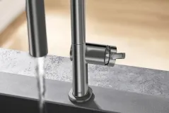 Змішувач для кухні Hansgrohe Talis 210 2jet з витяжним виливом Sbox, чорний хром (72801340) Фото - 2