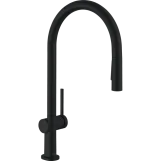 Кухонний змішувач Hansgrohe Talis 210 2jet з витяжним виливом Sbox, чорний матовий (72801670)