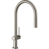 Кухонный смеситель Hansgrohe Talis 210 2jet с вытяжным изливом Sbox, нержавеющая сталь (72801800)