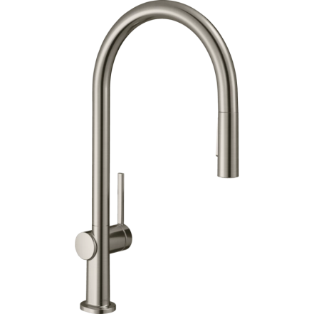 Кухонный смеситель Hansgrohe Talis 210 2jet с вытяжным изливом Sbox, нержавеющая сталь (72801800)