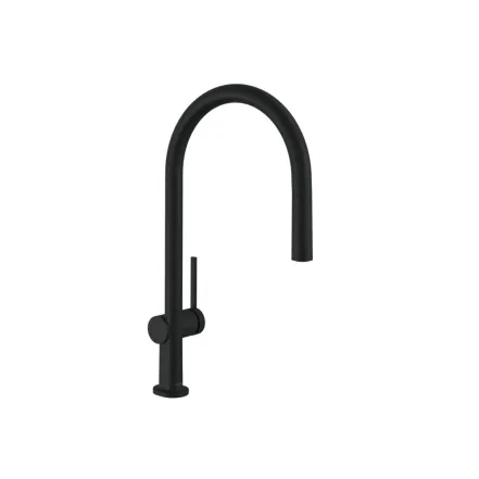 Смеситель для кухни Hansgrohe Talis 210 1jet с вытяжным изливом, черный матовый (72802670)
