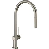 Кухонний змішувач Hansgrohe Talis 210 1jet з витяжним виливом Sbox, нержавіюча сталь (72803800)