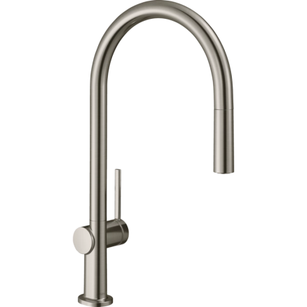 Кухонний змішувач Hansgrohe Talis 210 1jet з витяжним виливом Sbox, нержавіюча сталь (72803800)