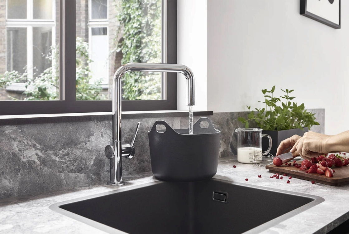 Смеситель для кухни Hansgrohe Talis M54, однорычажный, U 220, 1jet, хром Фото - 1