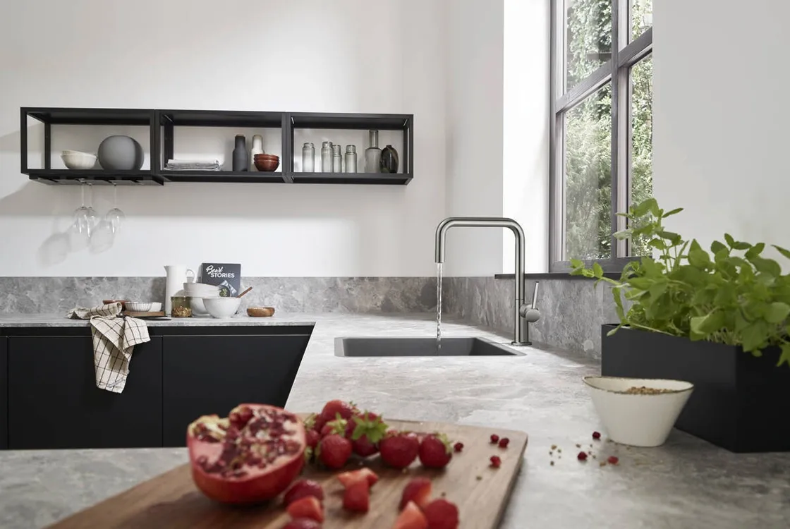 Змішувач для кухні Hansgrohe TALIS M54 220, одноважiльний, 1jet, колiр покриття сталь Фото - 1