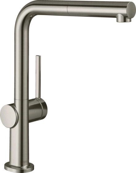 Кухонный смеситель Hansgrohe Talis 270 1jet с вытяжным изливом Sbox, нержавеющая сталь (72809800)