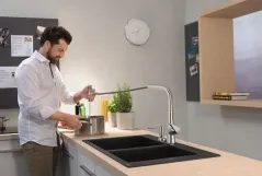 Змішувач для кухні Hansgrohe Talis Select M51 220 1Jet з витяжним виливом, хром (72822000) Фото - 1