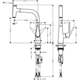 Змішувач для кухні Hansgrohe Talis Select M51 220 1Jet з витяжним виливом, хром (72822000) Фото - 2