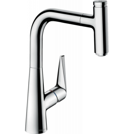 Змішувач для кухні Hansgrohe Talis Select M51 220 1Jet з витяжним виливом, хром (72822000)
