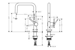 Змішувач для кухні Hansgrohe TALIS M54 220, одноважiльний, Eco, 1jet, хром Фото - 1