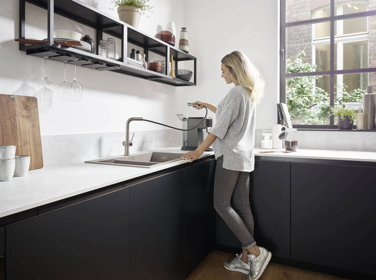 Змішувач для кухні Hansgrohe TALIS M54, одноважільний, 270, 1jet, Eco, з висувним виливом,  хром Фото - 3