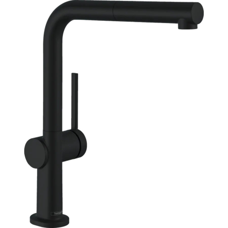 Змішувач для кухні Hansgrohe TALIS M54, одноважільний, 270, 1jet, Eco, с висувним виливом, чорний матовий