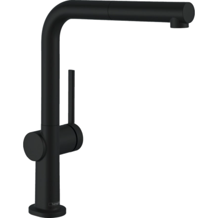 Смеситель для кухни Hansgrohe TALIS M54, однорычажный, 270, 1jet, Eco, с выдвижным изливом, черный матовый