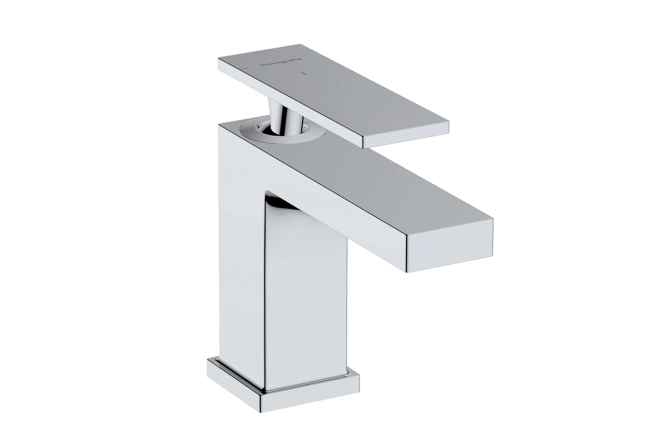 Змішувач для умивальника Hansgrohe TECTURIS E 80, одноважільний  Eco Smart, Сool Start, хром