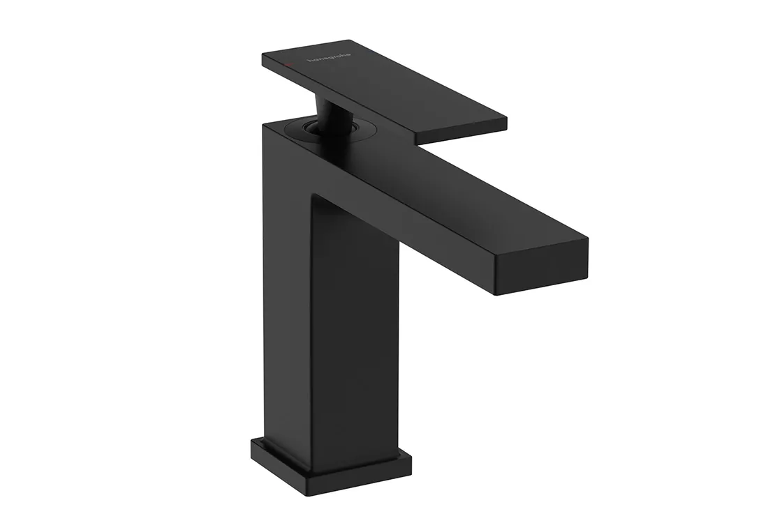 Змішувач для умивальника Hansgrohe Tecturis E 110 без донного клапана, матовий чорний (73011670)